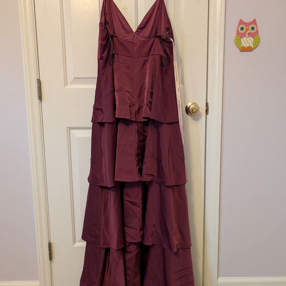 Lulu's Burgundy Maxi Dress - Picture 5 of 6